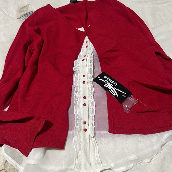 NWT SML Design Cardigan Blouse Combo - Picture 8 of 11